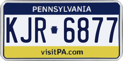 PA license plate KJR6877