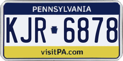 PA license plate KJR6878