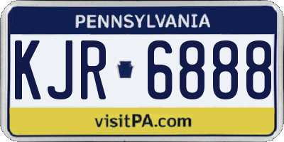PA license plate KJR6888