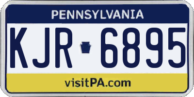 PA license plate KJR6895