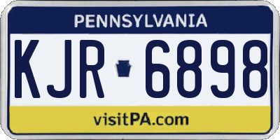 PA license plate KJR6898