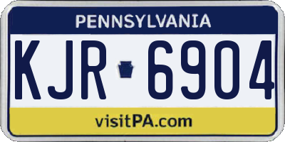 PA license plate KJR6904