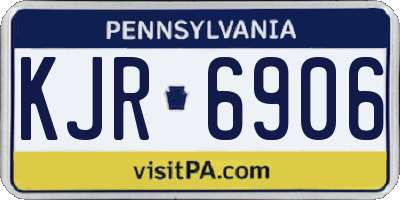 PA license plate KJR6906