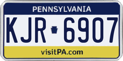 PA license plate KJR6907