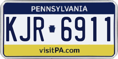 PA license plate KJR6911