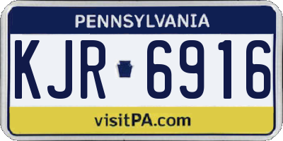 PA license plate KJR6916