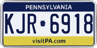 PA license plate KJR6918