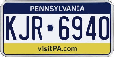 PA license plate KJR6940