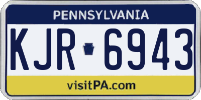 PA license plate KJR6943