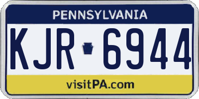 PA license plate KJR6944