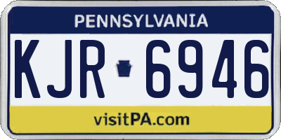 PA license plate KJR6946