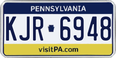PA license plate KJR6948