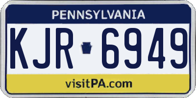 PA license plate KJR6949