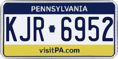 PA license plate KJR6952