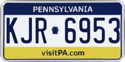PA license plate KJR6953