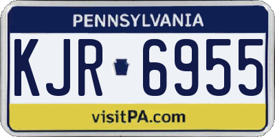 PA license plate KJR6955