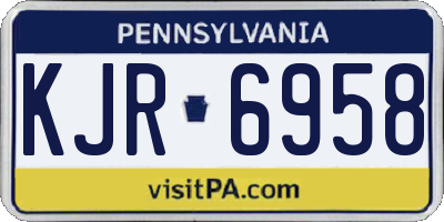 PA license plate KJR6958