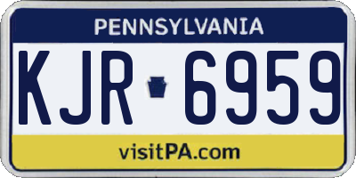 PA license plate KJR6959