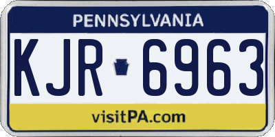 PA license plate KJR6963