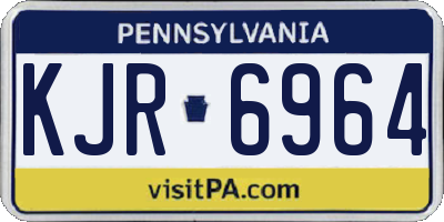 PA license plate KJR6964
