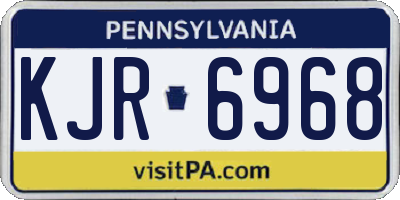 PA license plate KJR6968