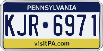 PA license plate KJR6971