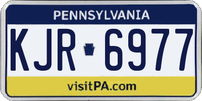 PA license plate KJR6977