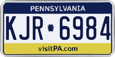 PA license plate KJR6984