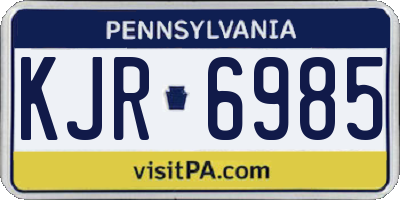 PA license plate KJR6985