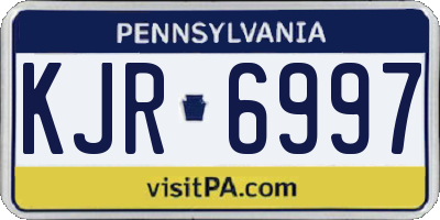 PA license plate KJR6997