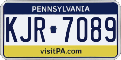 PA license plate KJR7089