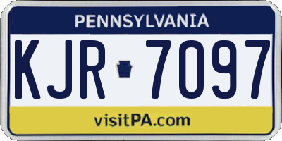 PA license plate KJR7097
