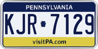 PA license plate KJR7129