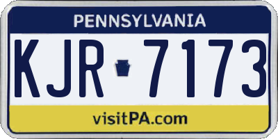 PA license plate KJR7173