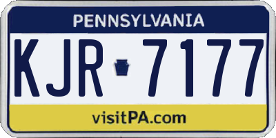 PA license plate KJR7177