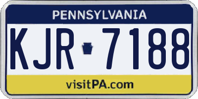 PA license plate KJR7188