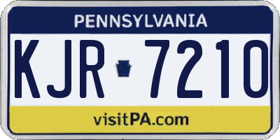 PA license plate KJR7210