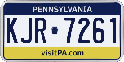 PA license plate KJR7261