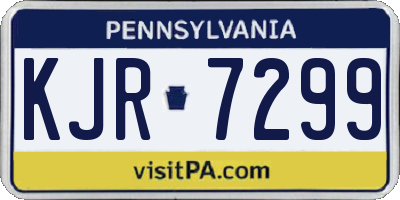 PA license plate KJR7299