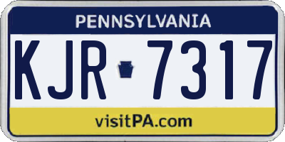 PA license plate KJR7317