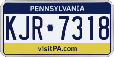 PA license plate KJR7318