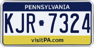 PA license plate KJR7324