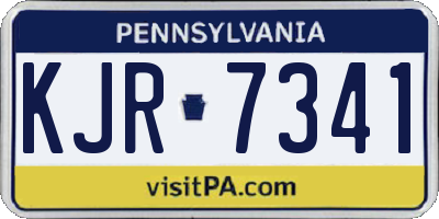 PA license plate KJR7341