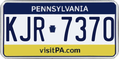 PA license plate KJR7370