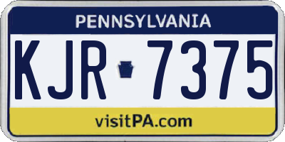 PA license plate KJR7375