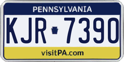 PA license plate KJR7390