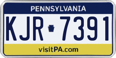 PA license plate KJR7391