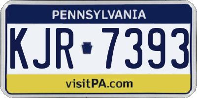 PA license plate KJR7393