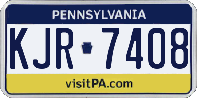 PA license plate KJR7408
