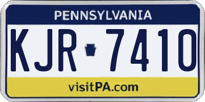 PA license plate KJR7410